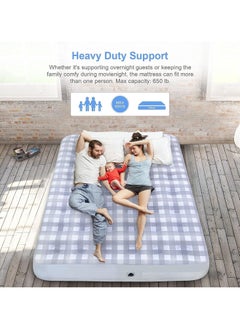 FULL JOY Giftway Queen Air Mattress Camping Air Bed - Upgraded Inflatable Air Mattress with Flocked Top, Waterproof Cover -Foldable Blow up Bed for for Tent Camping/Guest/Travel -Housewarming Gifts for Family  - Image 3