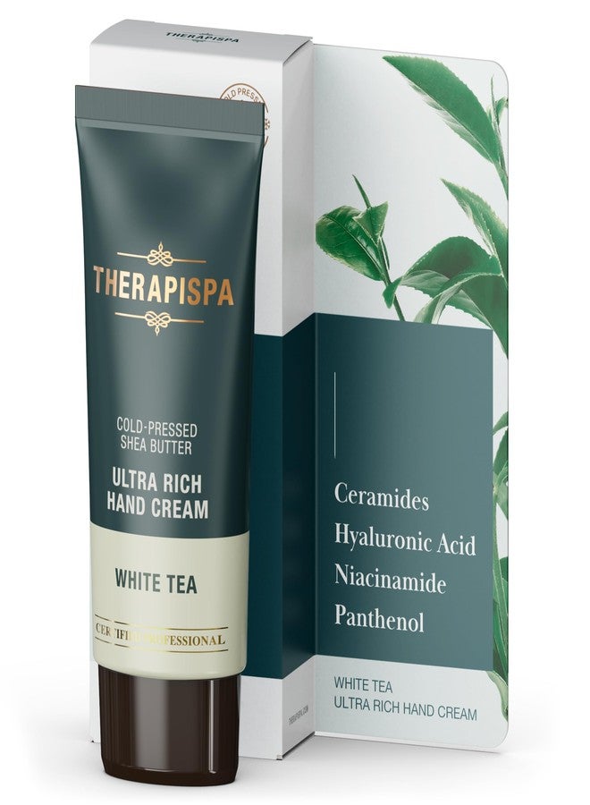 THERAPISPA Ultra Rich Hand Cream – Intensive Hydration & Repair for Dry, Chapped Hands | Enriched with Shea Butter, Ceramides, Niacinamide (B3) & Panthenol (B5) (White Tea, 2.0 oz, Pack of 1) - Image 1
