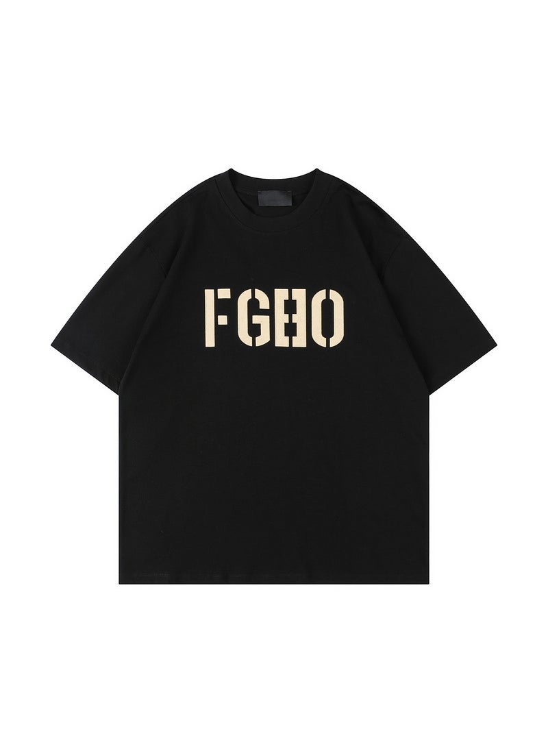 Generic - 2023 FOG Season 8 Loose Velvet Print Tee Black - Image 1