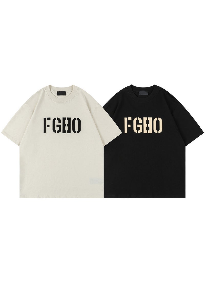 Generic - 2023 FOG Season 8 Loose Velvet Print Tee Black - Image 1