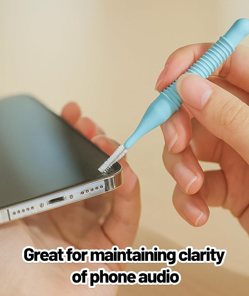 RupeeRise 10 Pcs Phone Cleaner Tool for Charging Port and Speaker, 1.0-1.2mm Precision Brush, Phone Cleaning Kit, Ideal for Smartphones and Small Spaces(Blue) - Image 4