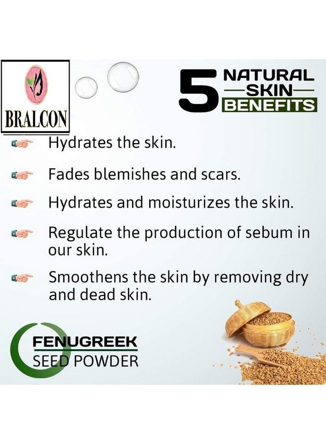 BRALCON Methi Seeds Powder |Fenugreek |100% Pure & Natural Methi Powder For Hair Care | Moisturizes Skin| Hair Growth | Pack of 1 | 100gm - Image 4