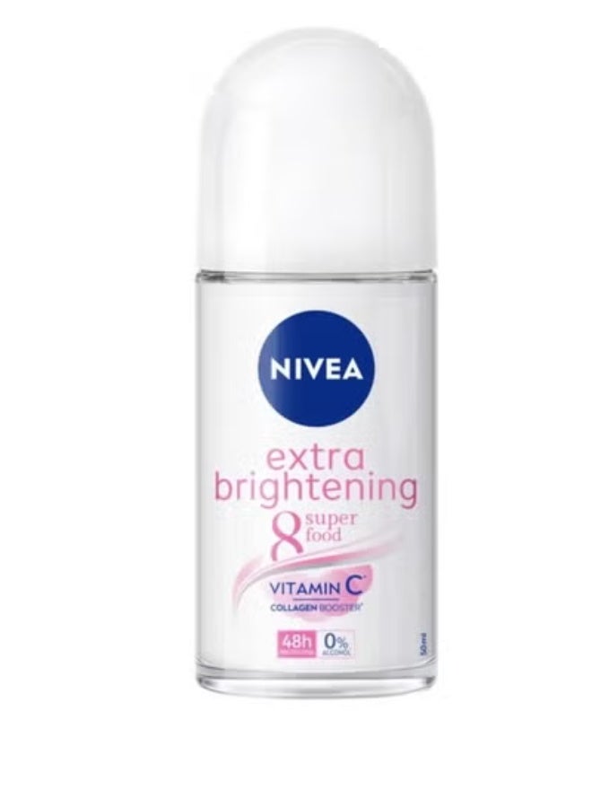 Nivea Extra brightening 8 Super Deodorant Food Roll On 50ml - Image 1