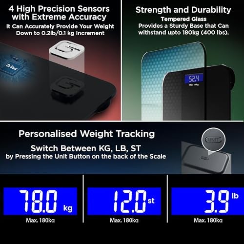 Dr Trust (USA) Electronic Zen Rechargeable Digital Personal Weighing Scale for Human Body with Temperature Display - Image 4
