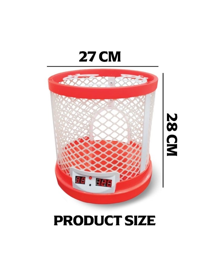 graffic Giraffe Graffic Giraffe Moving Basketball Hoop Set | Runaway Basketball Hoop Stand | Two Balls, One Pump | Electronic Scoreboard with Stadium Sound | Toddler Basketball Toys for Boys Age 5 6 8 12 (Red)  - Image 2