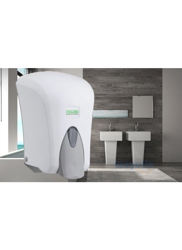 Vialli Liquid Soap Dispenser with Vial Reservoir 1000 ml White 
