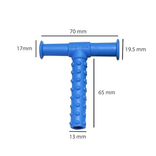 SPEECHGEARS Oro-Tube Blue Dotted A chewing tube for Speech Feeding and Sensory Integration. - Image 3