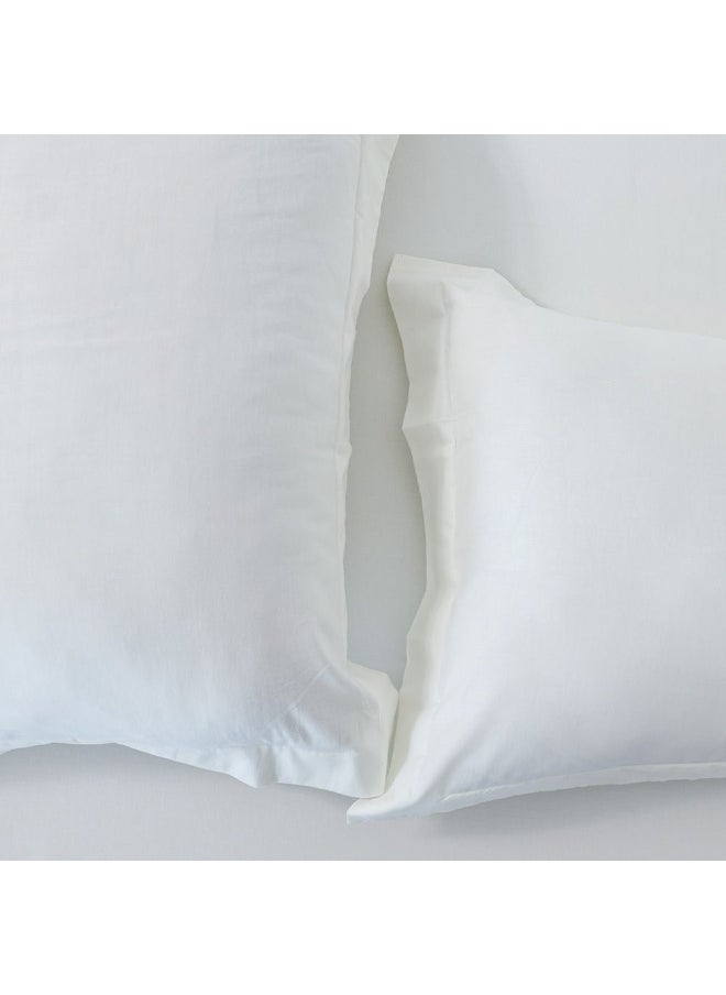 DANUBE HOME Bliss 3 - Pieces Cotton Queen Duvet Cover Set - White - 200x200 cm 50x75 cm | 100% Cotton - 144 Thread Count Bedding Set For Bedroom  - Image 2