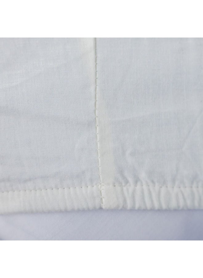 DANUBE HOME Bliss 3 - Pieces Cotton Queen Duvet Cover Set - White - 200x200 cm 50x75 cm | 100% Cotton - 144 Thread Count Bedding Set For Bedroom  - Image 4