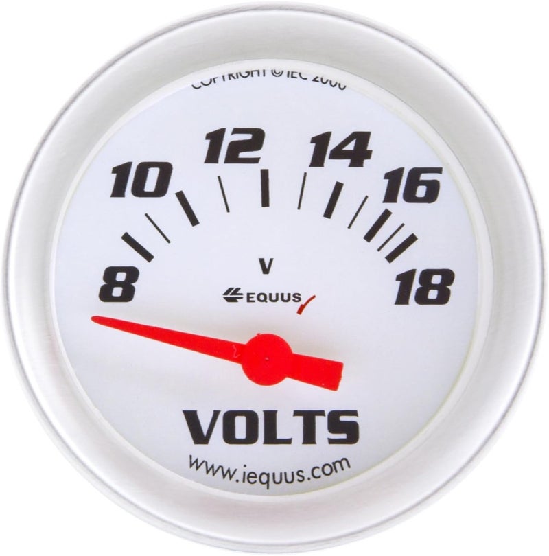 Equus 8468 2-5/8" Voltmeter with Aluminum Bezel