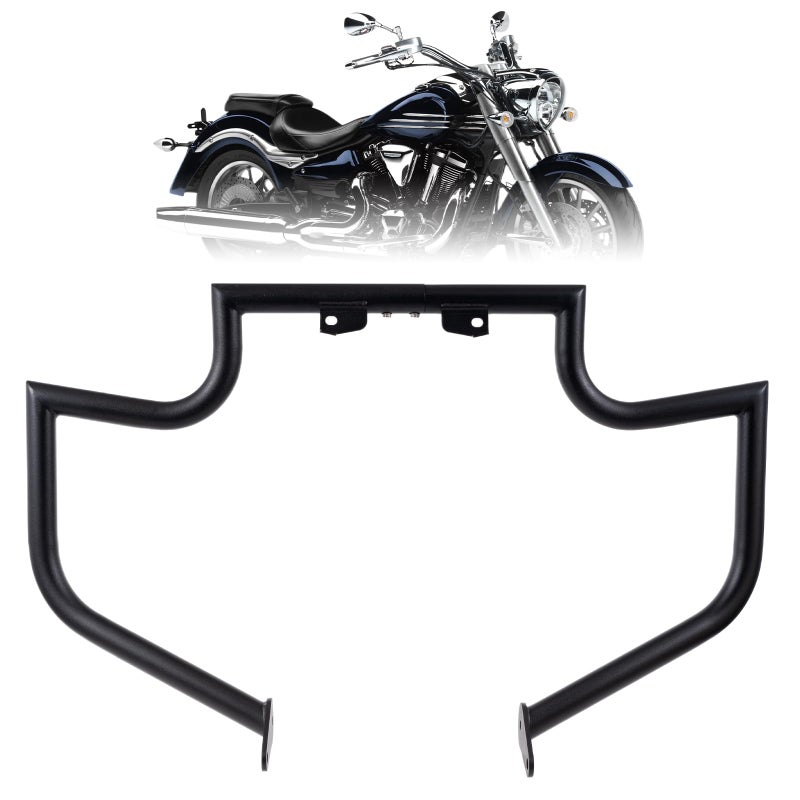 Kinglemc Crash Bar Engine Guard Highway Bar for Yamaha XV1900 XV 1900 Roadliner Raider Stratoliner Black