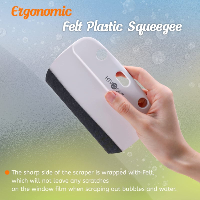 HTVRONT Window Film Kit - 4 Pcs Window Privacy Film Installation Tools, Easy to Apply Glass & Car Windows Tint Kit, Includes Felt Squeegee, Detachable Knife & 1 Extra Blade, 100ML Spray Bottle - Image 2