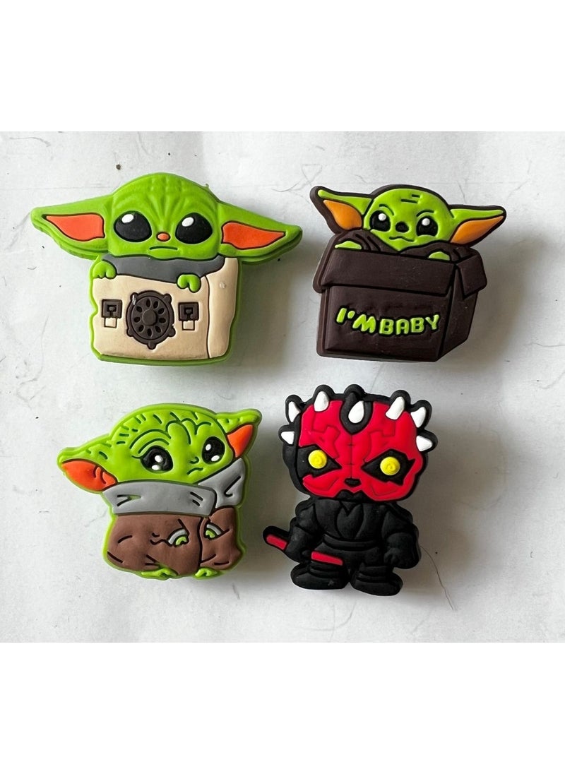 Marimari - 4 Pieces Slipper Ornaments are Imported Product with Star Wars Figures - Image 1
