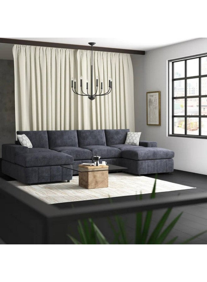 الهوم كنبة 3 مقاعد شكل حرفL   زاوية 90x85x350x200x200 سم - رمادي - Image 1