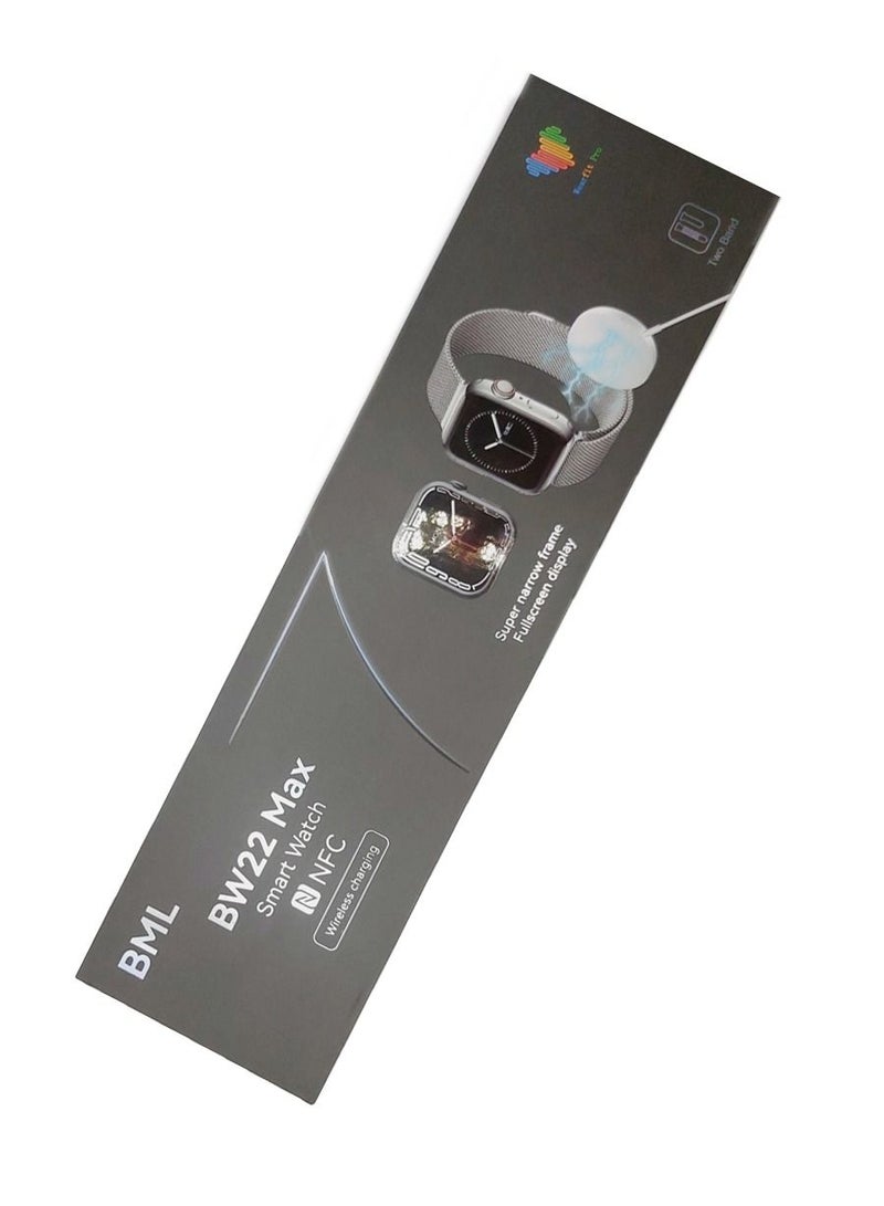 BML BW22 MAX smart watch  NFC Wireless Charging Super Narrow Frame Full Screen Display Watch - Image 5