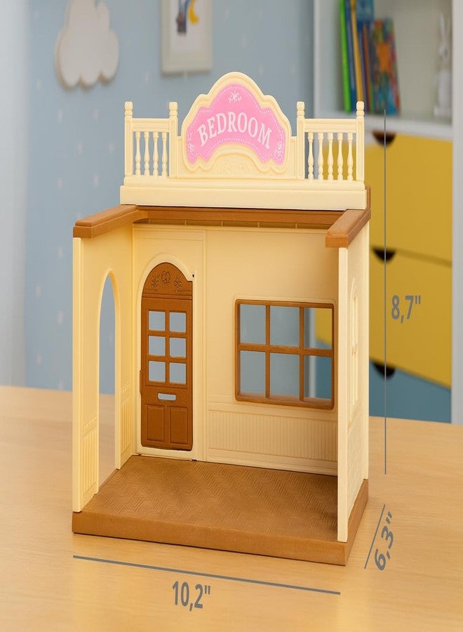 OLEOCA Family Bedroom Doll House - Cozy Cabin with Bunny Figure, Bed, Vanity & Accessories, Complete Modular Dollhouse Playset for Creative Pretend Play Ages 3+ - Image 3