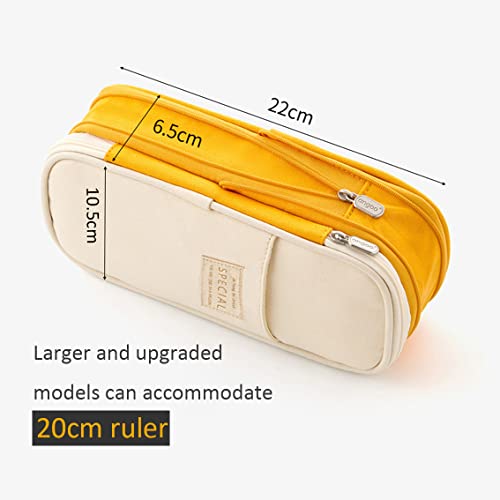 EHOPE Big Capacity Pencil Pen Case Office Large Storage High Capacity Bag Pouch Holder Box Organizerfor Office Travel Holder Box(Light Blue) - Image 4