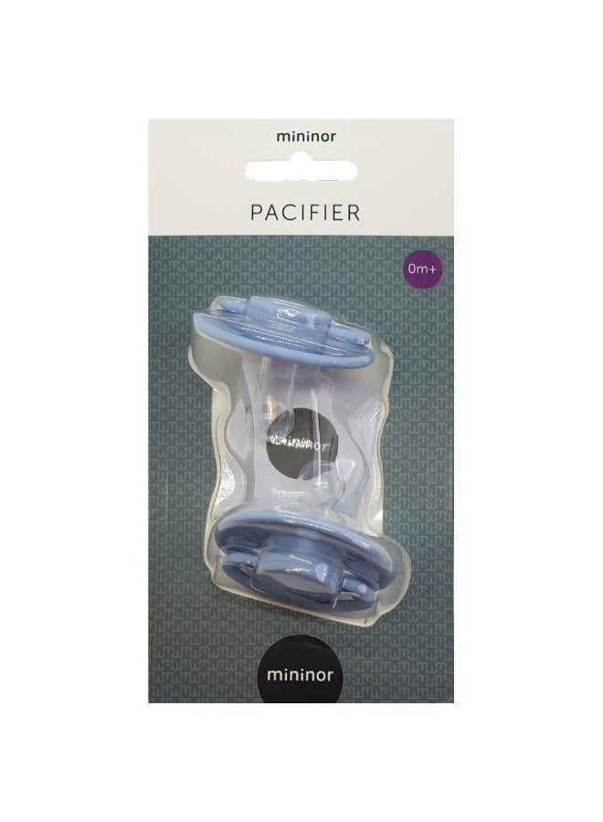 Mininor Round Pacifier Silicone  0M+  2pcs  Nordic Sky Blue - Image 1