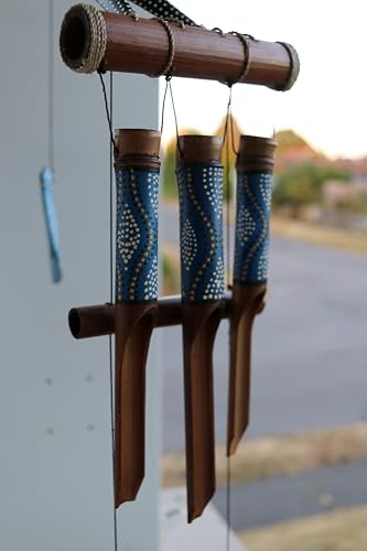 Cohasset Gift & Garden Aurora Bobbing Head Bird Bamboo Wind Chime - Exquisite Handcrafted Outdoor Decor,Gentle Melodic Tones for Zen Garden Eco-Friendly Bamboo&Coconut Wood Animated Movement in Breeze - Image 4
