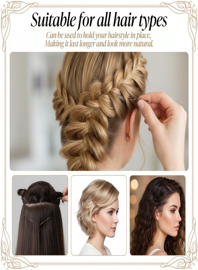 DOPENSPI 50Count Mini Bobby Pins, 1.38 Inch Small Hair Bobby Pins Wavy Hair Pin Metal Brown HairPin HairAccessories for Women All HairTypes - Image 5