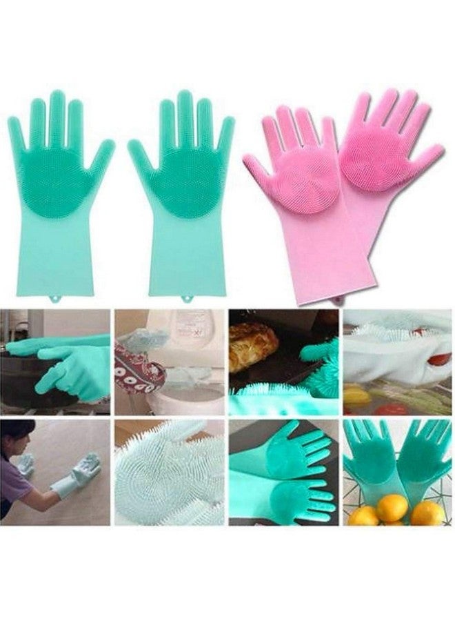 أيونيكس قفازات يد من السيليكون من IONIX، قفازات لغسل الأطباق، قفازات للمطبخ، قفازات للتنظيف، عبوة من 01 - Image 4