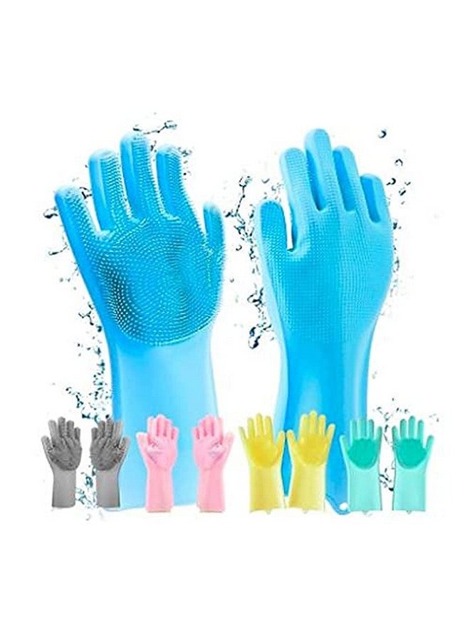 أيونيكس قفازات يد من السيليكون من IONIX، قفازات لغسل الأطباق، قفازات للمطبخ، قفازات للتنظيف، عبوة من 01 - Image 1