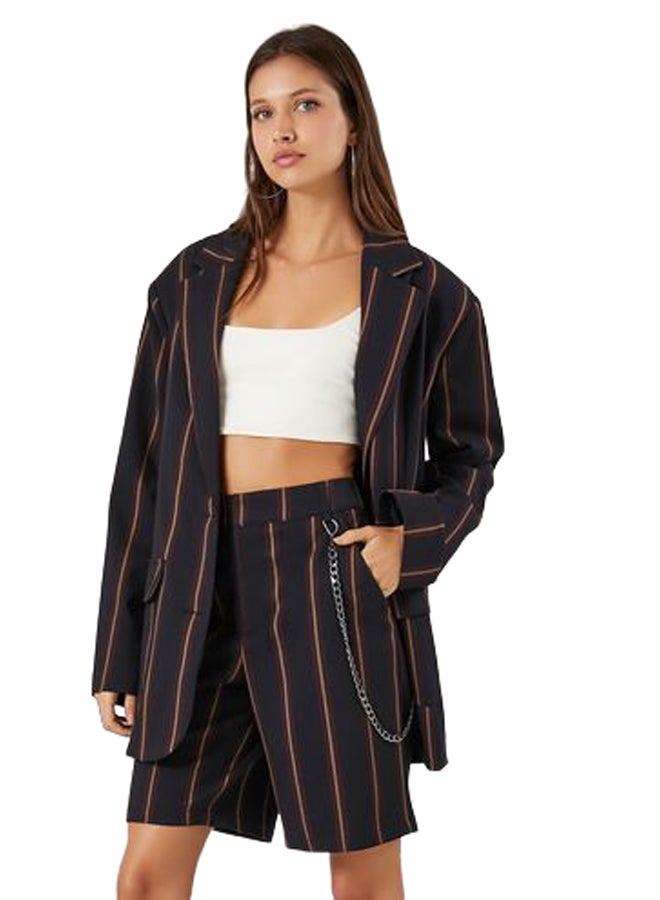 FOREVER 21 Striped Trouser Shorts - Image 1