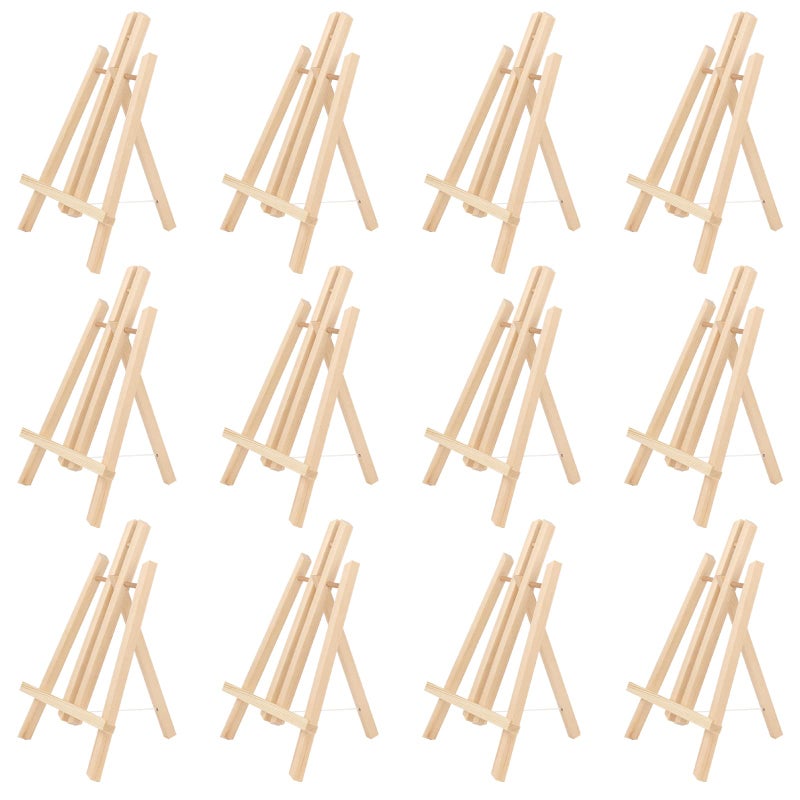 KINLINK Kinlink 118 Inch Tall Wood Easels for Display Set of 12 Display Easel Tabletop Painting Easel Stand for Artist Students 
