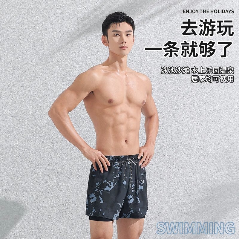 You & You Men's Plus Size Swim Trunks 2026 New Style Anti-Embarrassment Quick-Dry Beach Shorts Hot Spring Swimming Set - Image 5