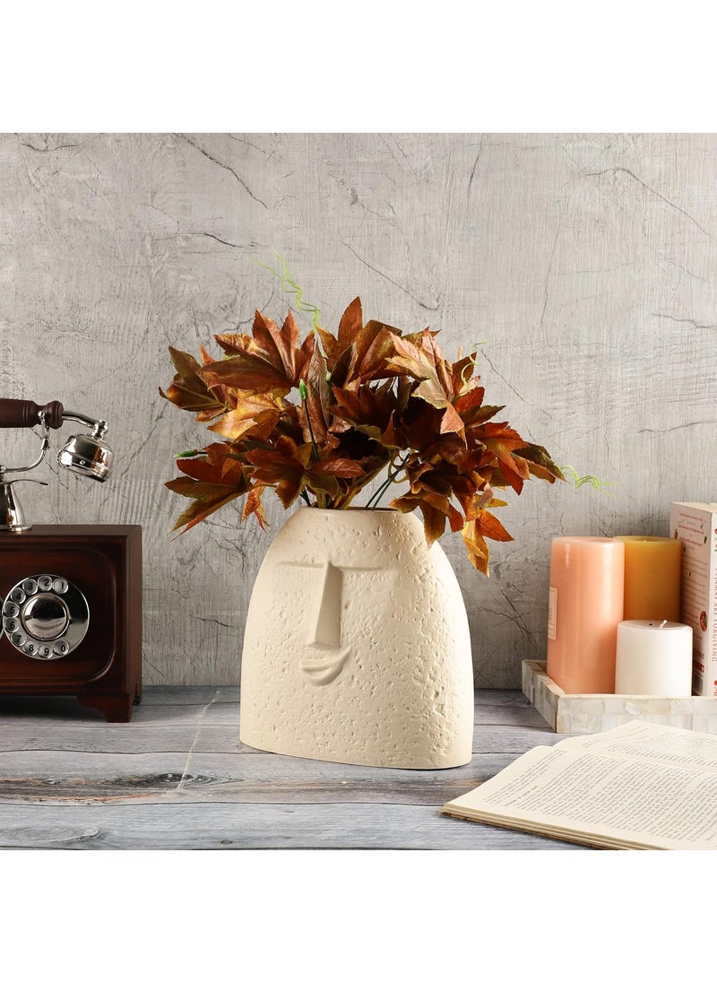 The Decor Lane - The Decor Lane Modern Decorative Face Ceramic Vase for Home Décor | Centerpieces | Kitchen | Office or Living Room (Smile) 9 Inches - Image 1