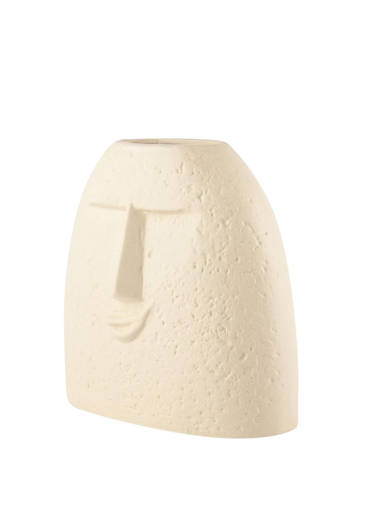 The Decor Lane - The Decor Lane Modern Decorative Face Ceramic Vase for Home Décor | Centerpieces | Kitchen | Office or Living Room (Smile) 9 Inches - Image 1