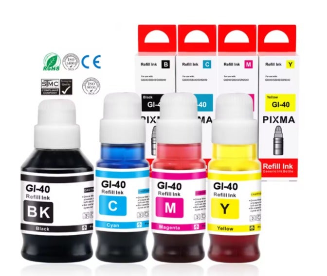 Refill GI-40 GI40 GI 40 Compatible Premium Bottle Refill Bulk Dye Refill Ink for Canon GM2040 GM4040 G4040 G5040 G6040 Printers. - Image 1