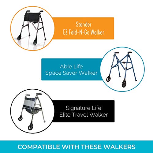 Stander Replacement Walker Ski Glides, Compatible with Stander's Wonder-Walker and Wonder-Walker-Plus, Black, Set of 2 - Image 5