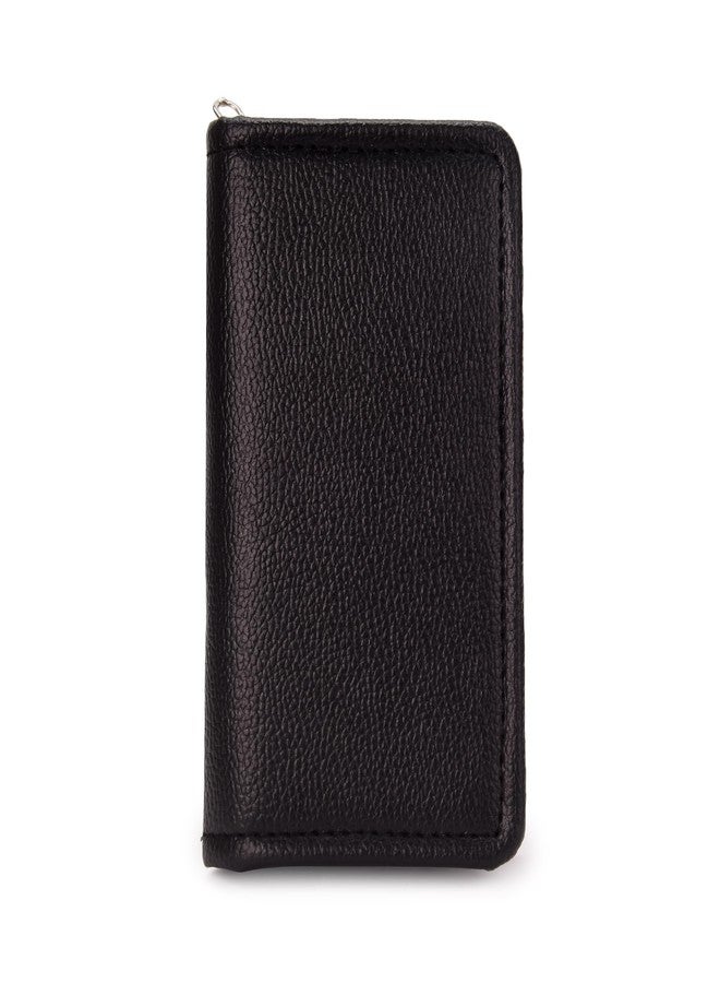 AZYEEA PU Leather Key case Wallet Keychain Holder for Men & Women, Durable Bank Locker Key Holder Card Holder with Card Slots Ring Organiser (Black) - Image 5