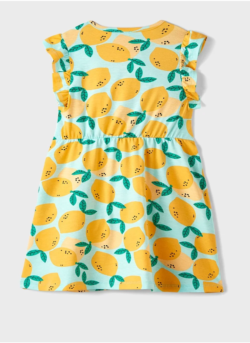 جون Kids Fruit Patterned Dress