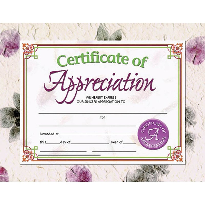 Hayes Certificates of Appreciation Service Recognition for Students Employees Teams Customizable Awards FullColor Matte Finish 85 x 11 30 Pack - Image 2