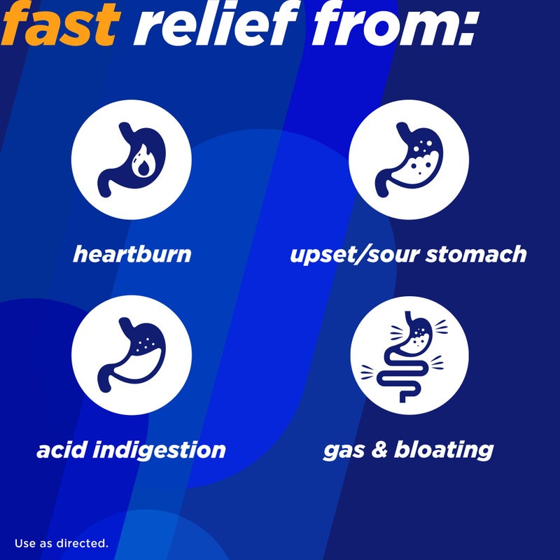 Alka-Seltzer Heartburn+Gas ReliefChews, Fast Antacid + Antigas Relief from Heartburn, Bloating, and Pressure, Fast Acting, Tropical Flavored Heartburn Medicine, 180 Ct (Package May Vary) - Image 4