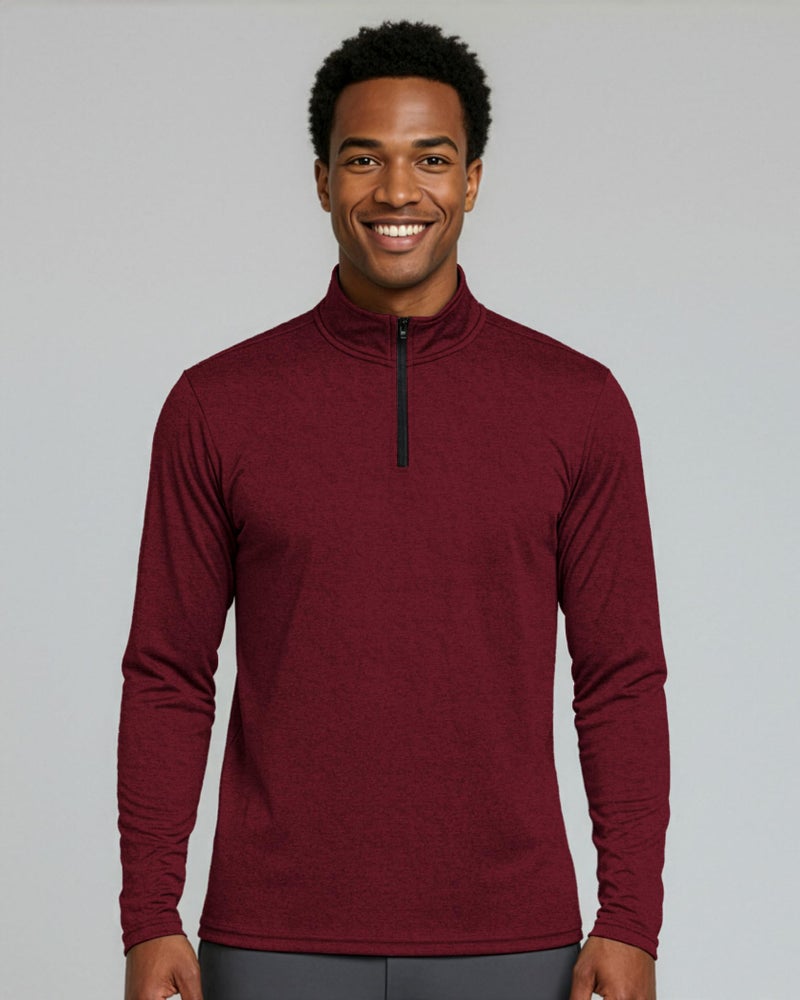 REALESSENTIALS Real Essentials 3 Pack: Men's Dry-Fit Active Quarter Zip Long Sleeve Athletic Performance Pullover (Available in Big & Tall) Set 3 XXXL - Image 2