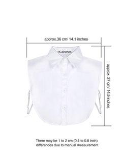 SYOSI 2 Pcs Fake Collar Lady's Fake Collar Half Shirt Blouse Detachable False Collar Joker Shirt Decorative Collar Collar Cuff Cotton Choker Tie False Lapel Point  - Image 2