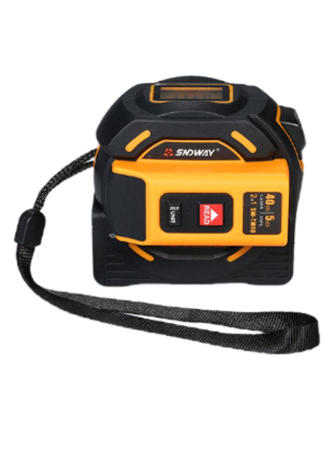 2-In-1 Digital Laser Distance Meter Rangefinder Measuring Tape Black/Yellow - Image 1