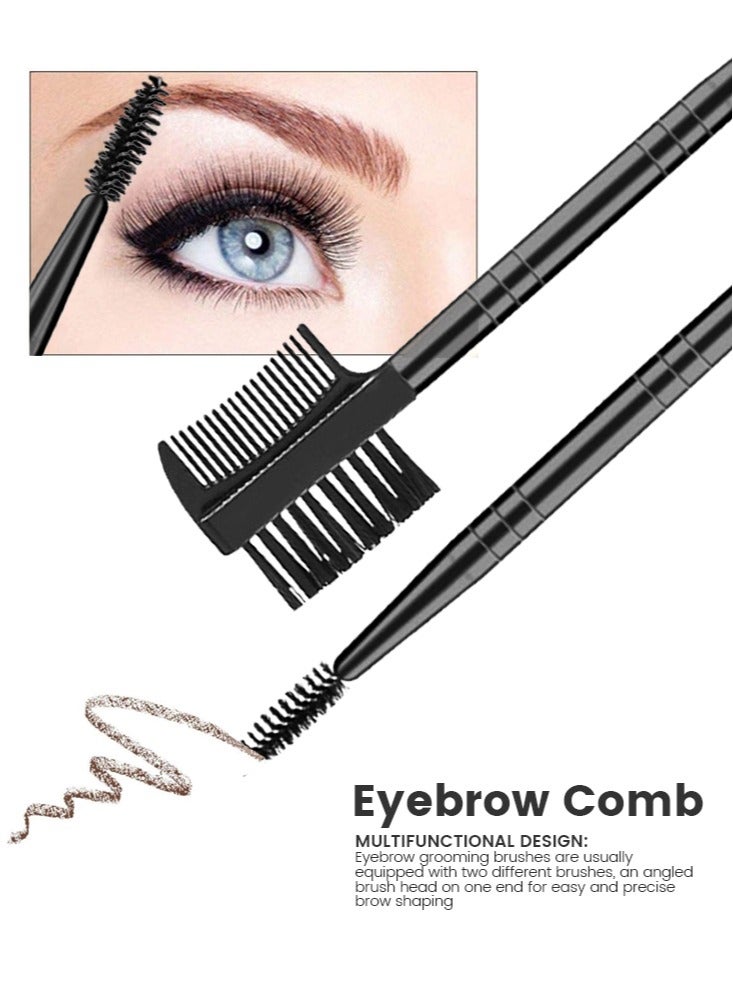 Perfii 5pcs Complete Eyebrows Grooming Set for Beginners with Anti Scratch Ribbed Blades and Safe Trimming Enhance Efficiency for Shaping and Styling - Image 4
