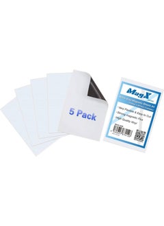 Magnetic Sheets white A4 5 pcs  Vinyl magnet sheets Flexible Magnetic Paper for DIY School Projects