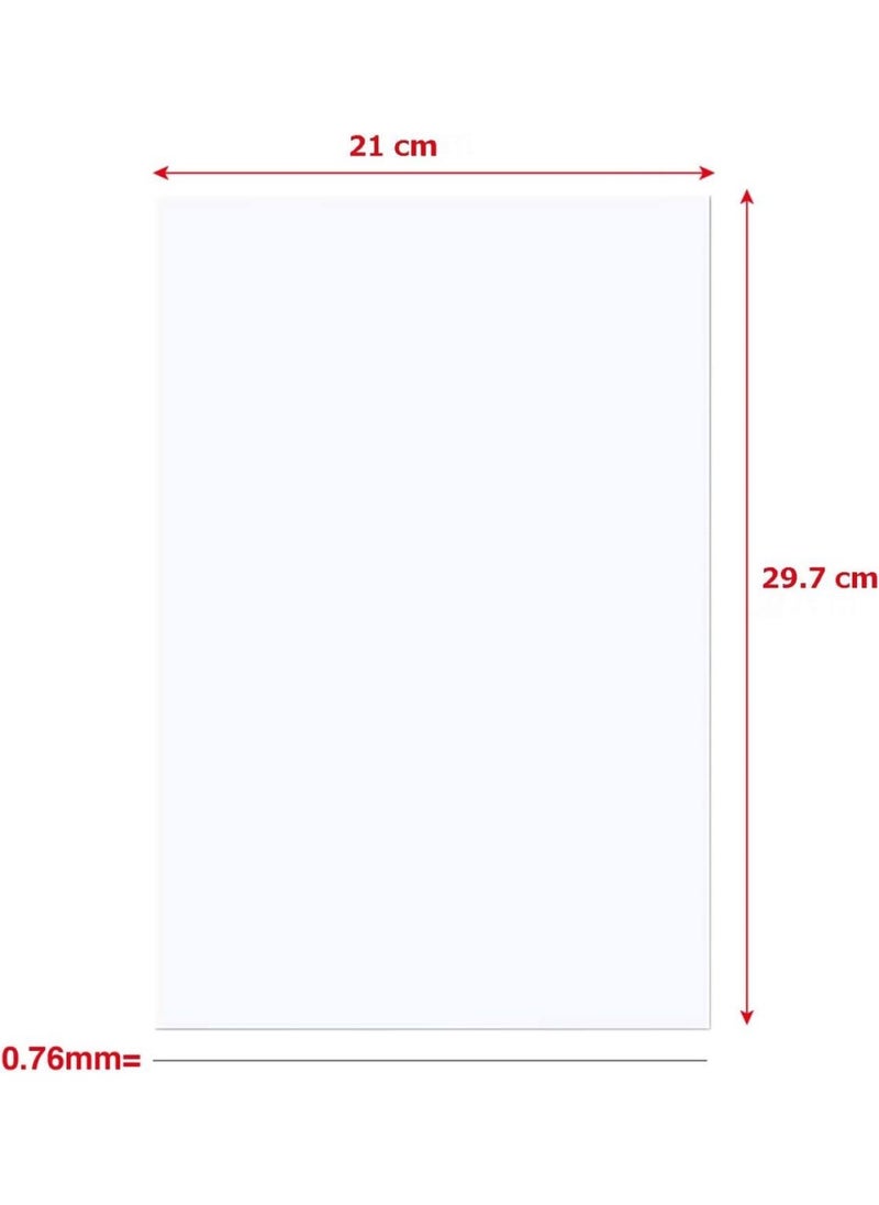 BPA - Magnetic Sheets white A4 5 pcs  Vinyl magnet sheets Flexible Magnetic Paper for DIY School Projects - Image 1