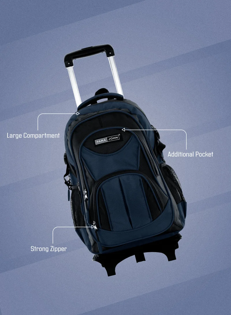 PARAJOHN 2 Wheel Trolley backpack 18 inches Navy