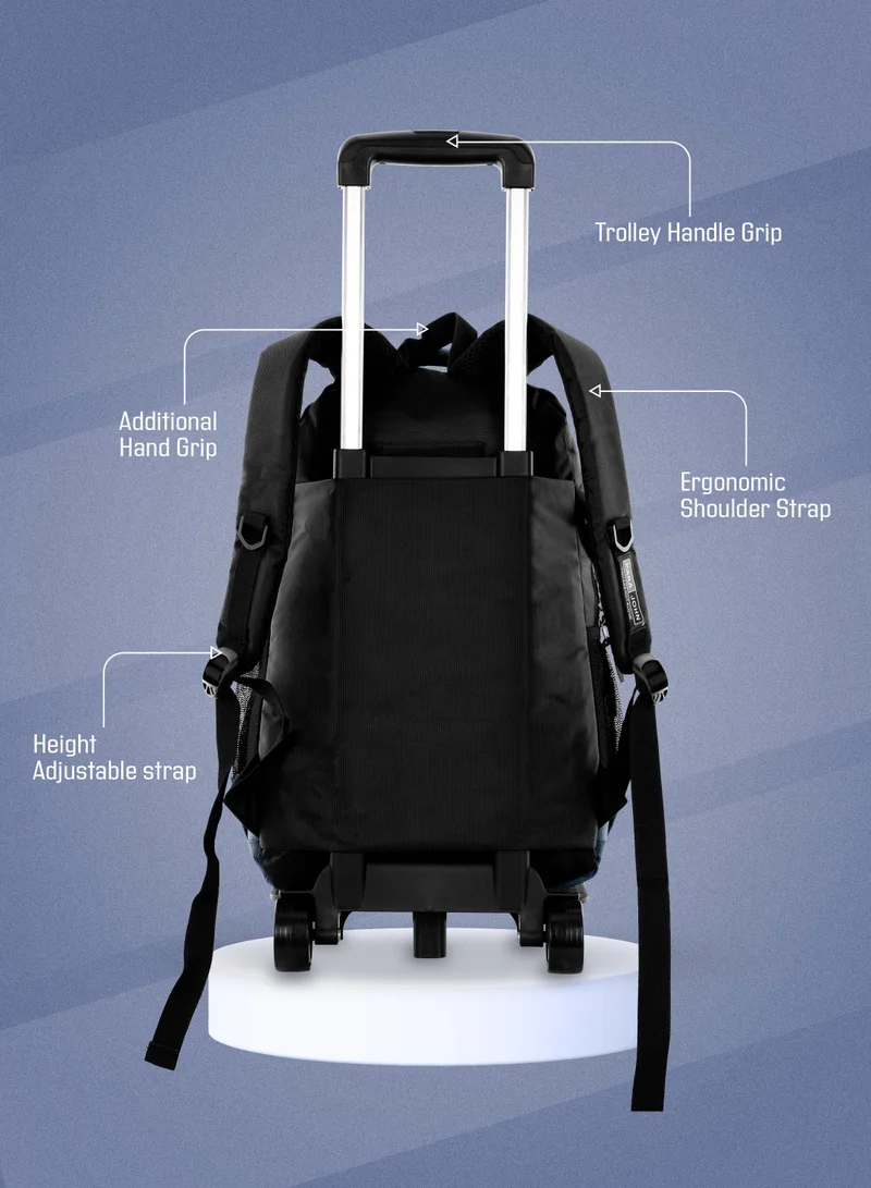 PARAJOHN Blue 2 Wheel Trolley backpack 18 inches Navy  | Best Price UAE