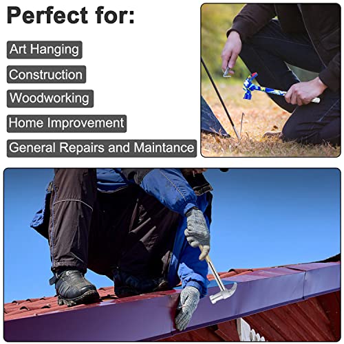 YOUMI 6 in 1 Multifunctional Anti-Corrosion and Anti-Rust Floral Hammer & Screwdriver Tool Set with Slotted/Flat Head Phillips Screwdriver Nail Puller and Claw Hammer Best Gift for Sweetheart(Blue) - Image 5