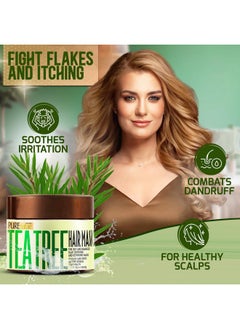 Pure Nature Lux Spa Tea Tree Oil Hair Mask - Conditioner and Deep Moisturizer Treatment for Dry Damaged Hair - With Hydrating Protein for Advanced Repair - Soothing for Itchy Scalps and Dandruff  - Image 2