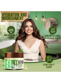 Pure Nature Lux Spa Tea Tree Oil Hair Mask - Conditioner and Deep Moisturizer Treatment for Dry Damaged Hair - With Hydrating Protein for Advanced Repair - Soothing for Itchy Scalps and Dandruff  - Image 5