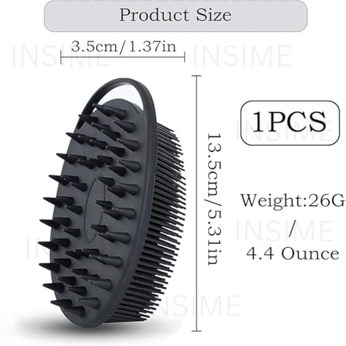 INSIME Soft Silicone body scrubber bathing for Men & Women | scrub Body brush for bathing & body wash | face scrubber for men | Loofah 2 in 1 Bath & Shampoo Brush - Image 2