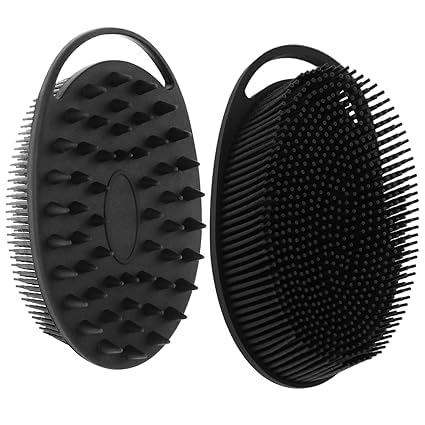 INSIME Soft Silicone body scrubber bathing for Men & Women | scrub Body brush for bathing & body wash | face scrubber for men | Loofah 2 in 1 Bath & Shampoo Brush - Image 1
